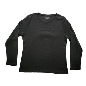 Tommy Hilfinger Women's Solid Long Sleeve T-Shirt Size XXL